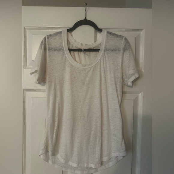 Z Supply Tops - Z Supply Sheer White Short Sleeve Tee